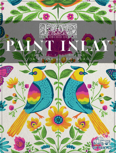 Vida Floral IOD Paint Inlay - Iron Orchid Designs
